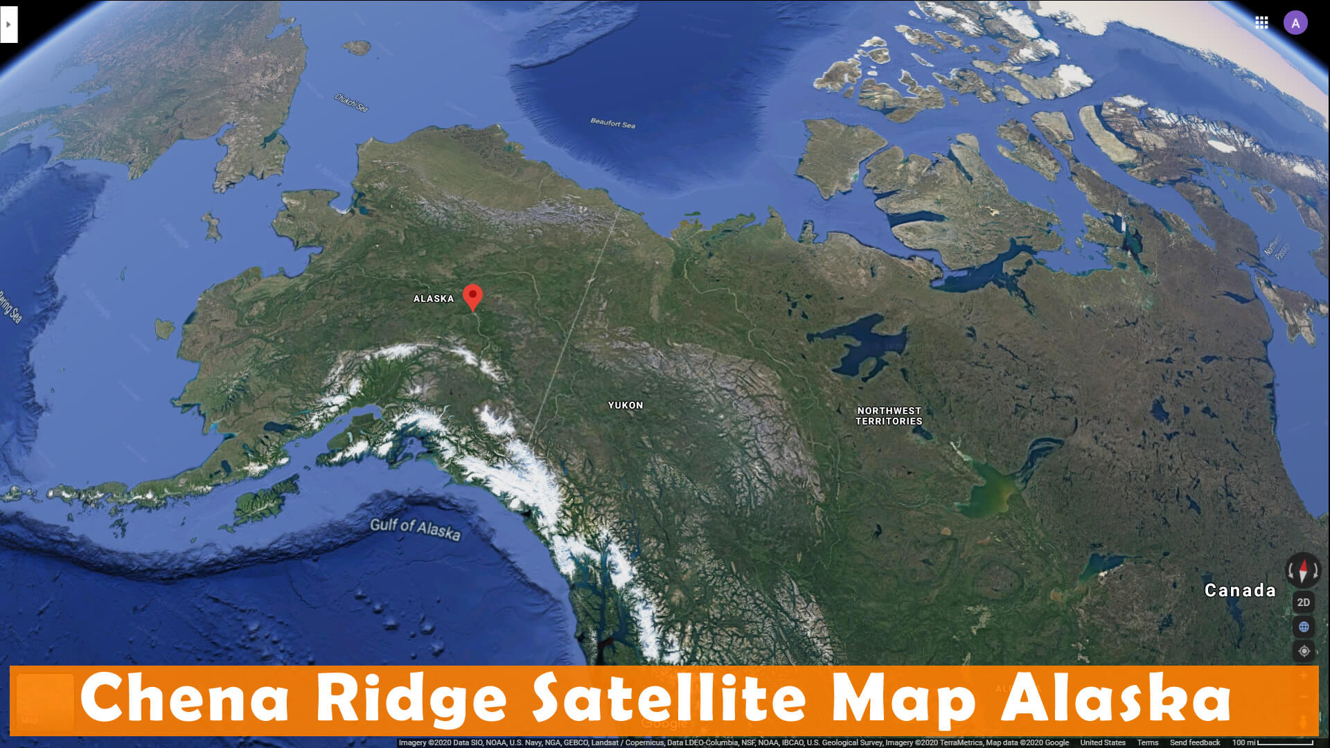 Chena Ridge Satellite Map Alaska